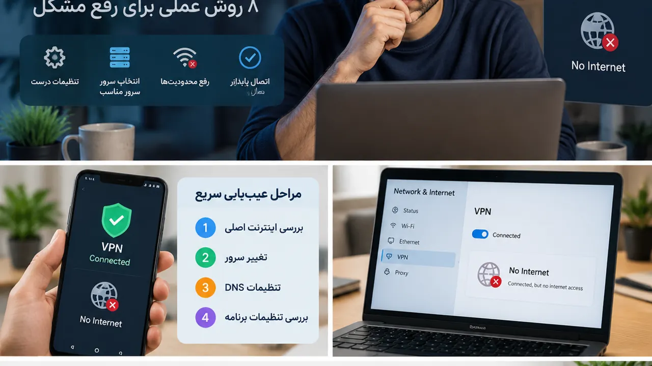 نمایش مسیر ارتباط شبکه و دسترسی به سایت